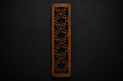 Ornamental Swirl Wooden Bookmark for Book Lovers Product Image 1