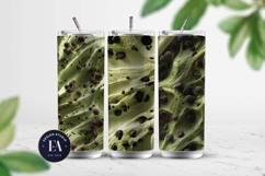 Matcha Ice Cream Pattern, Matcha Dessert Digital Paper Product Image 2