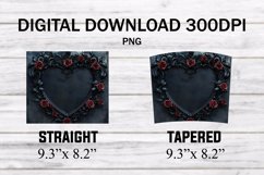 Vintage Gothic Heart With Roses Halloween 20 oz tumbler Wrap Product Image 2