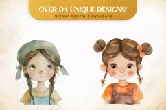 Happy Girl Clipart PNG, Story book characters Product Image 2