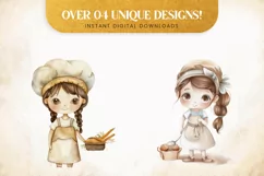 Pastry chef Girl Clipart PNG, Story book characters Product Image 2