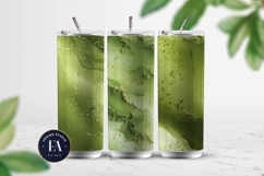 Spilled Matcha Texture, Green Abstract Liquid Digital Paper Product Image 2