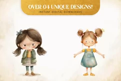 Happy Girl Clipart PNG, Story book characters Product Image 3