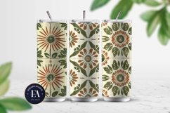 Retro Floral Block Print | Geometric Floral Pattern Product Image 2