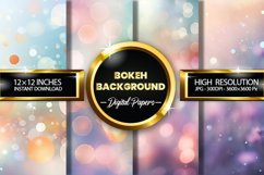Bokeh Background Digital Papers - 04 Variations Product Image 1
