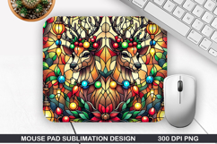 Derr Mouse Pad Sublimation, Christmas Mouse Pad PNG Design Product Image 1