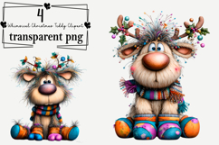 Whimsical Christmas Teddy Clipart Watercolor PNG Product Image 1