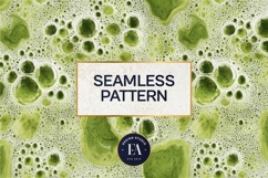 Matcha Foam Texture, Green Bubble Pattern Product Image 3