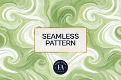 Watercolor Matcha Pattern, Green Wash Texture Product Image 3