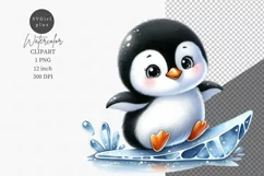 Penguin clipart, Antarctic animals clipart, Cute animals Product Image 1