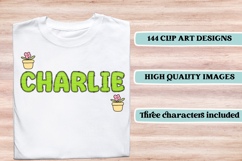 Easter Day Alphabet png clipart, easter day letters doodle Product Image 6