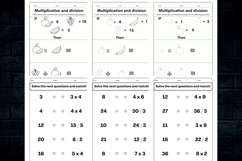 Editable Multiplication and division Math template Product Image 2