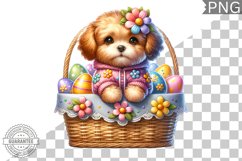 Easter Dog Sublimation - Easter Clipart PNG Design Product Image 1