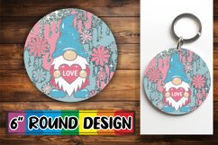 Radiant Sublimation Circle Ornaments PNG, Valentines Product Image 1