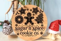 Sugar N Spice Cookie Co. Svg, Funny Christmas Baking Svg. Product Image 8