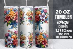 Floral Spring flowers Tumbler Wrap, Floral Tumbler Wrap Product Image 1