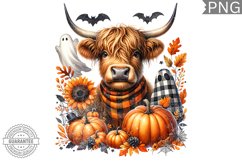 Halloween Cow Sublimation Design - High Quality 300 Dpi Product Image 1