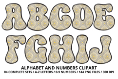 Construction Alphabet Letters &amp; Numbers Clipart PNG 300DPI Product Image 2