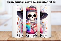 Funny skeleton Tumbler Wraps BUNDLE|PNG, 20 oz. Product Image 11