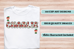 Christmas Alphabet png clipart, christmas letters doodle Product Image 6