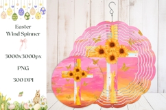 Christian Cross Wind Spinner, Sunflowers Wind Spinner Print Product Image 1