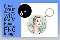Gorgeous Round Design Keychain PNG , Beauty Woman Product Image 1