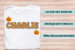 Halloween Alphabet png clipart, halloween letters doodle Product Image 6