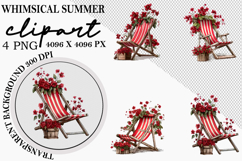 Whimsical Summer Watercolor Clipart PNG Product Image 1