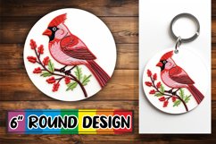 Holiday-Themed Embroidered Car Coaster Sublimation Product Image 1