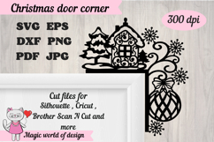 Christmas door corner svg, snowman Ornament Svg Product Image 2