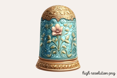 Vintage Antique Sewing Clipart PNG Product Image 1