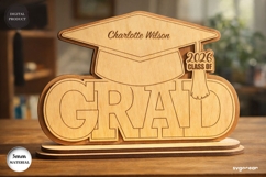Grad 2026 Signature Sign Laser Cut | Glowforge | SVG Product Image 2