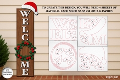 Christmas Porch Sign Laser Cut Bundle | Vertical Sign | SVG Product Image 10