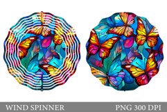 Stained Glass Butterflies Wind Spinner Sublimation Product Image 1