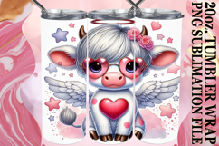 Uplifting Sublimation 20oz tumbler wrap, Valentines Product Image 1