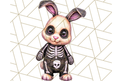 Halloween Bunny Clipart, Cute Bunnies in Costumes PNG Product Image 4