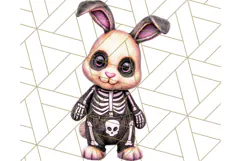 Halloween Bunny Clipart, Cute Bunnies in Costumes PNG Product Image 4