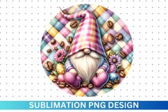 Easter Coffee Gnome Sublimation - Clipart PNG Product Image 1
