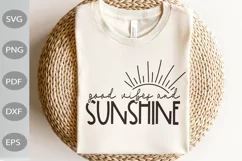 Good Vibes and Sunshine Svg / Sunshine Quote SVG Design Product Image 1