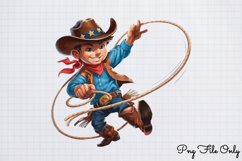Little Cowboy Clipart PNG Product Image 1