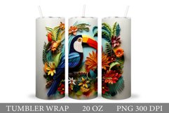 Toucan Tumbler Wrap Design. Paper Toucan Tumbler Wrap Product Image 1