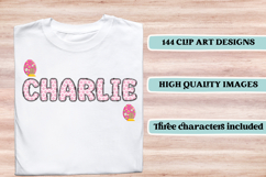 Easter Day Digital Papers, easter day doodle letters Product Image 6