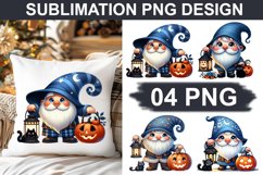 Halloween Gnome - Pillow Sublimation PNG Design Product Image 1