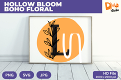 Hollow Bloom Boho Floral Monogram Product Image 1