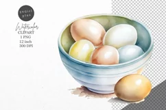 Eggs clipart, Chicken clipart, Watercolor clipart Product Image 1