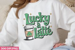 Lucky a lattePNG, Drink St Patricks Subl Product Image 1