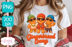 Gingerbread Gang PNG, Funny Christmas PNG for kid&#039;s shirts Product Image 3