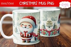 Cute Santa mug PNG template for sublimation | Christmas PNG Product Image 2