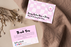 Free Thank You Card Template Canva Editable Design Instant Product Image 2