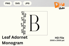 Leaf Adorned Monogram - Botanical Alphabet Letters Product Image 1
